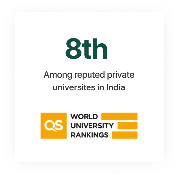 8th Among reputed private universites in India